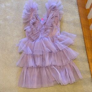NWT Betsey Johnson lavender tiered tulle dress